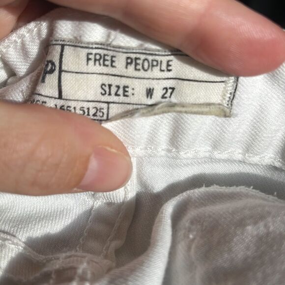 Free People White Zipper Ankle Skinny Jeans 27 - Picture 8 of 8